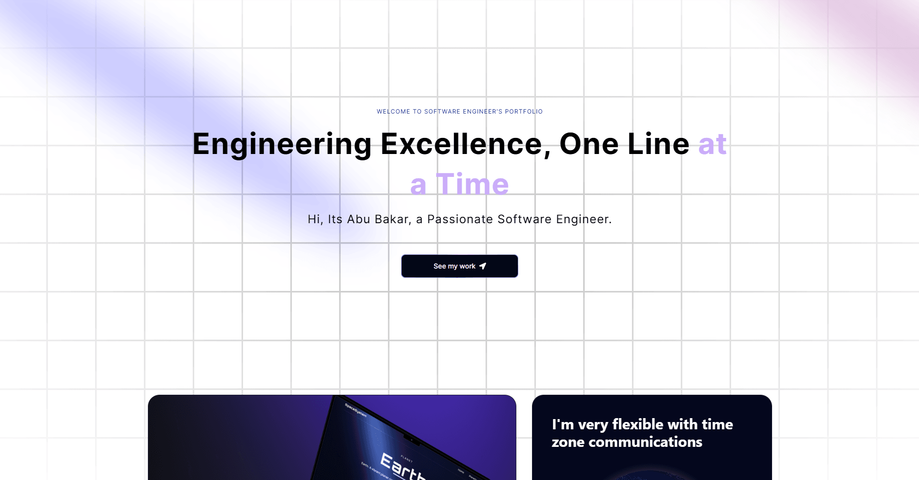 Screenshot of Acternity Portfolio